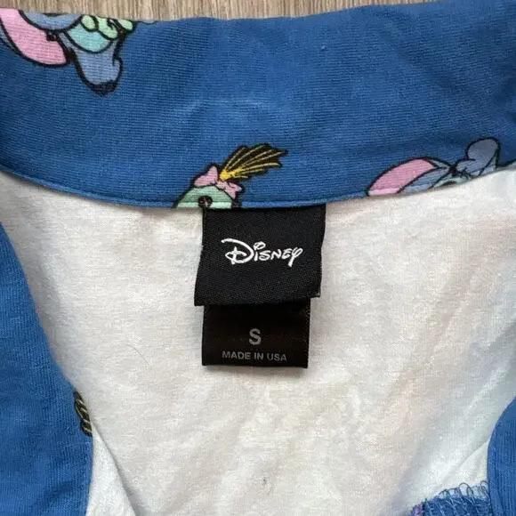 Disney Women's Stitch Polo Skater Dress Blue Lilo & Stitch Fit Flare Small - Picture 3 of 9